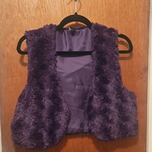 Apt. 9 Rich Purple Faux Fur Vest